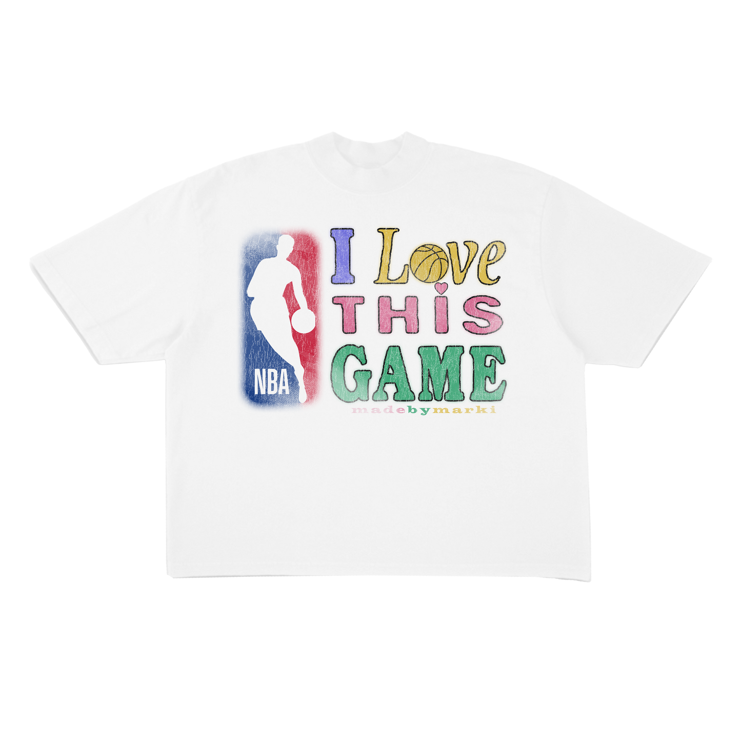 White i love this game Tee (ready to ship)