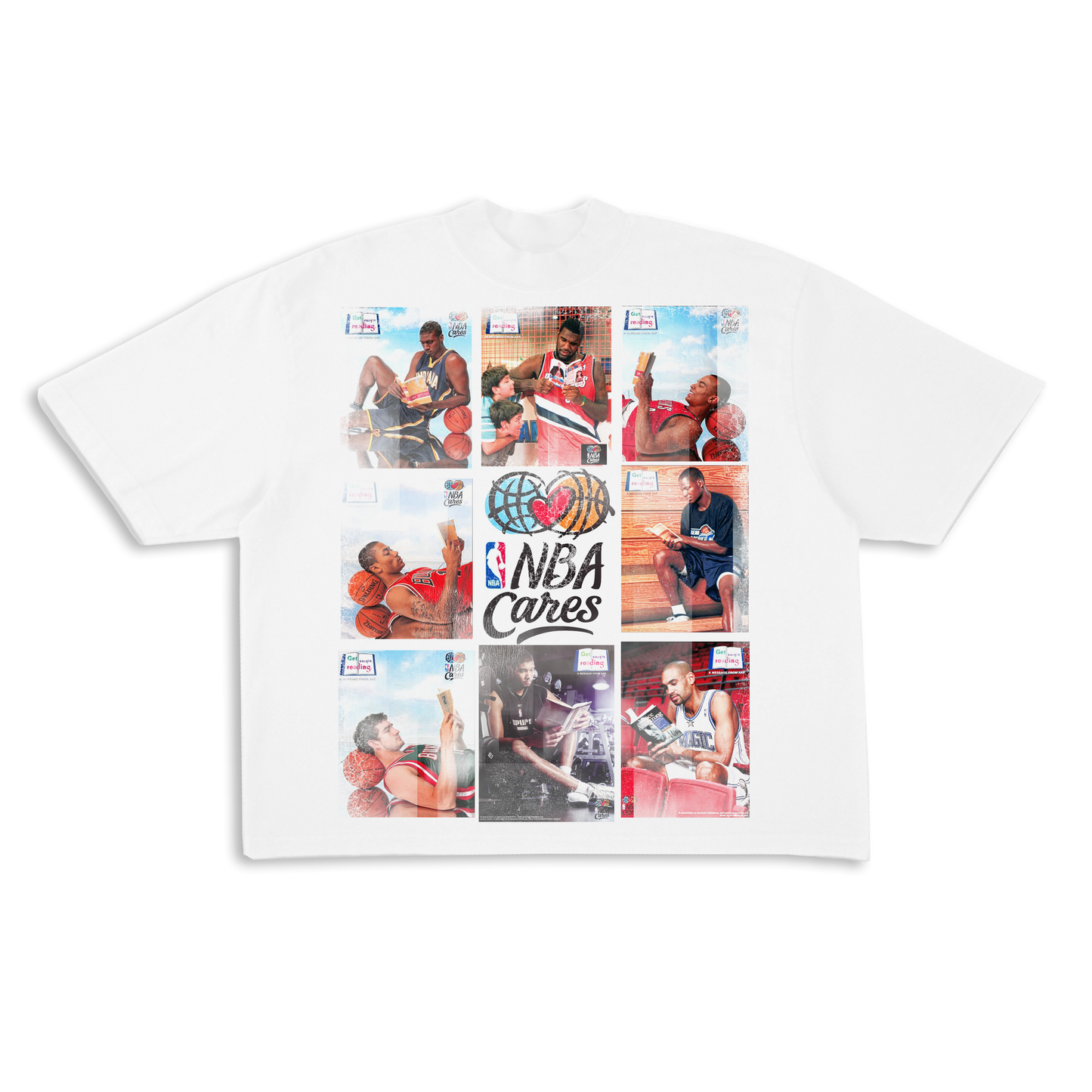 Vintage Nba cares posters Tee (ready to ship)