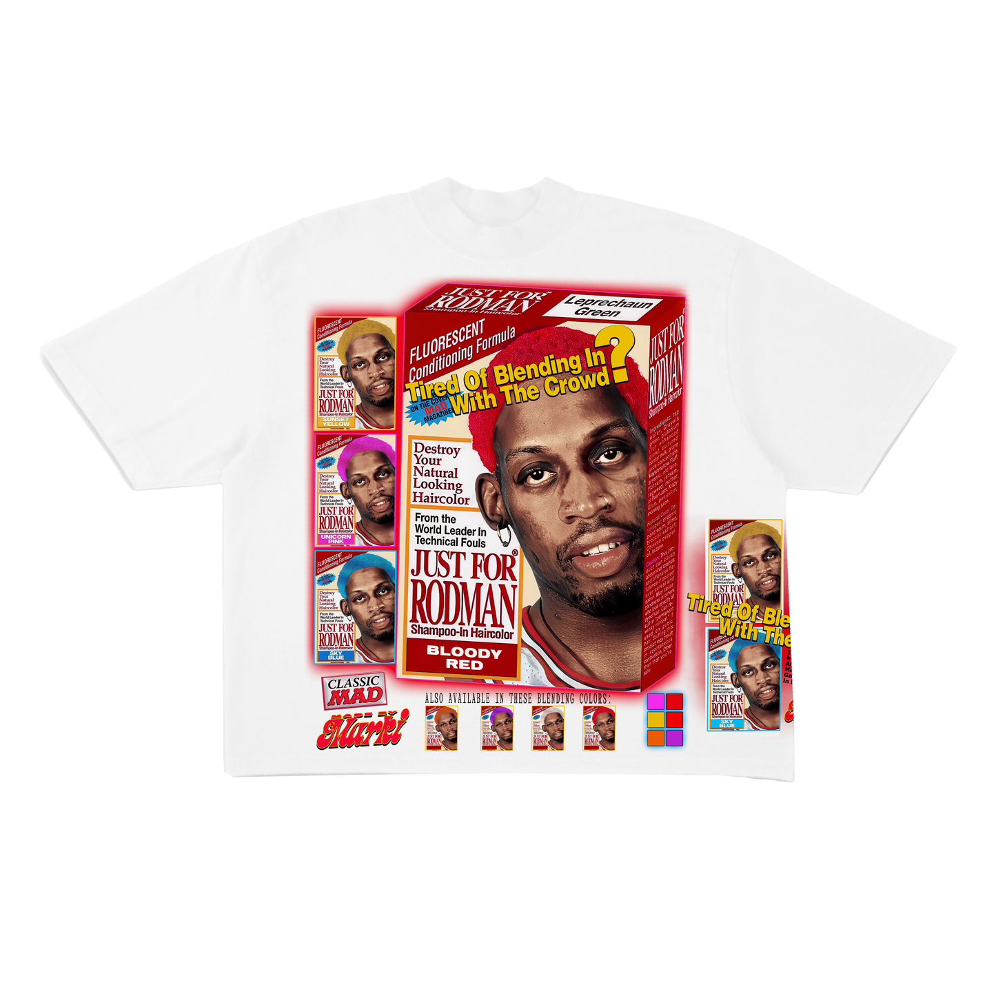 Red Dennis Rodman HairDye tee (ready to ship)
