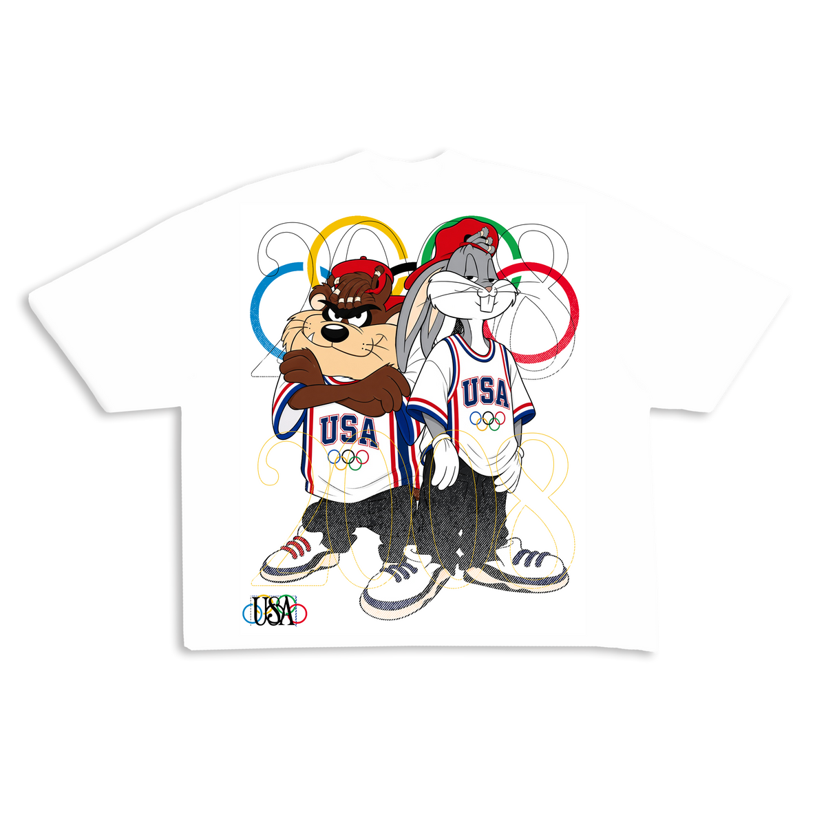 Bugs Bunny & Taz USA Olympics Tee (ready to ship)