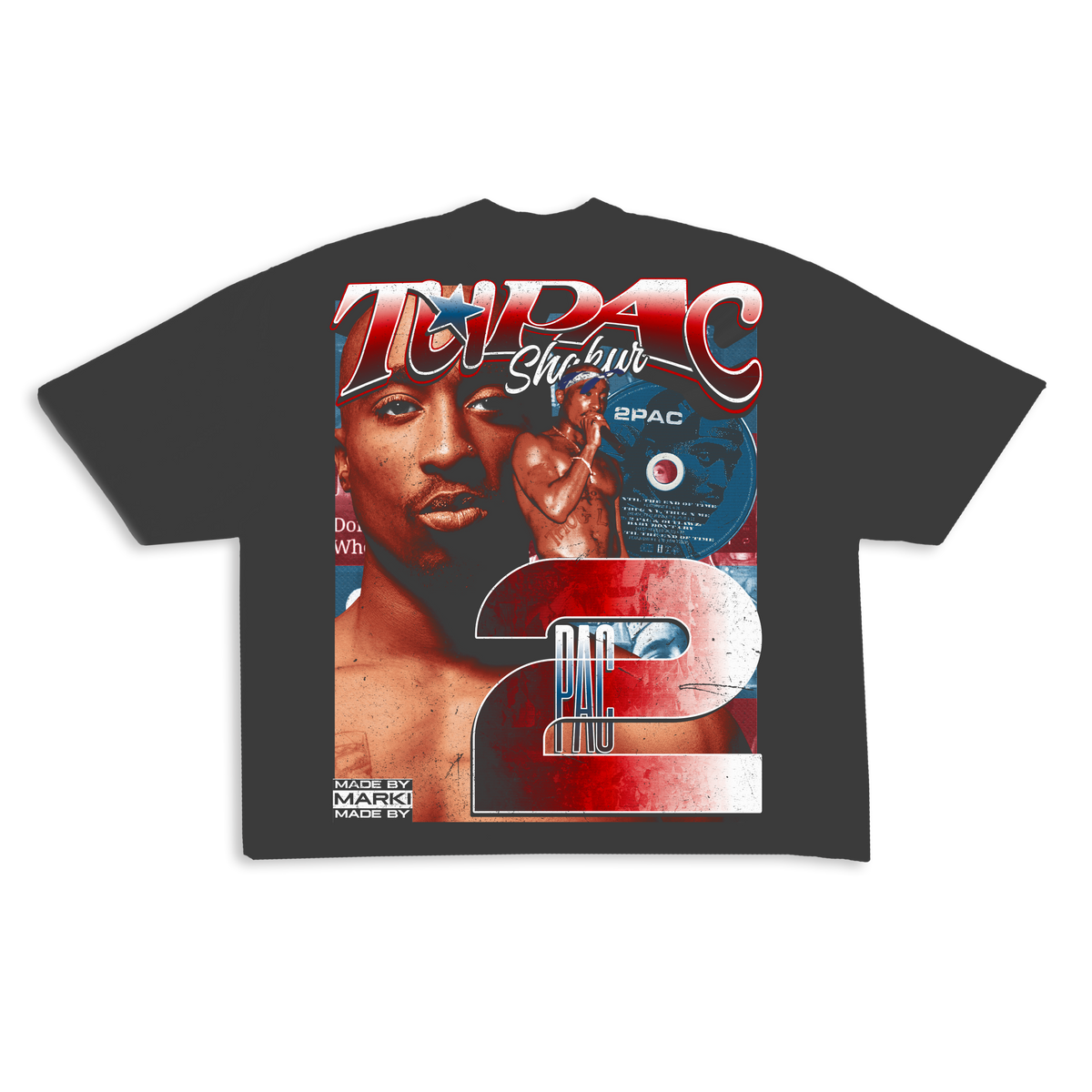 2 Pac Dropout Tee Shadow (ready to ship)