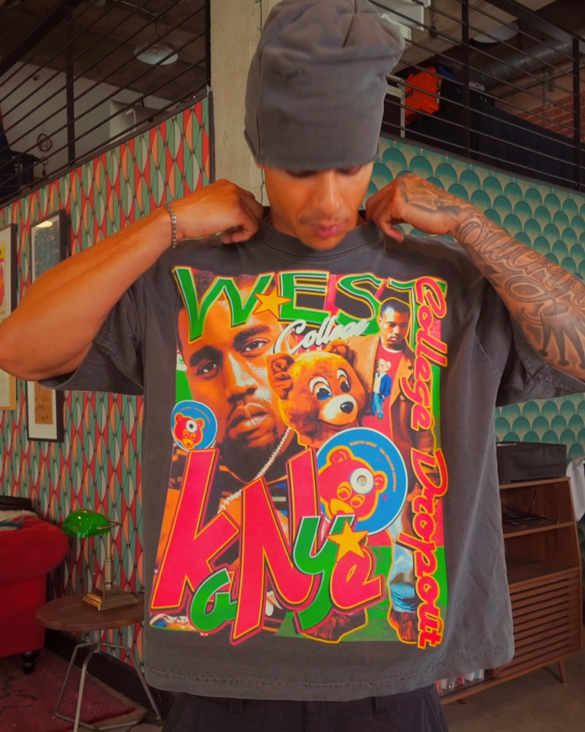 Shadow Kanye College Dropout Tee (ready to ship)