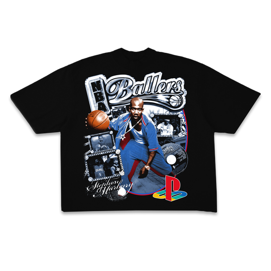 Black NBA Ballers Ps2 Tee (ready to ship)