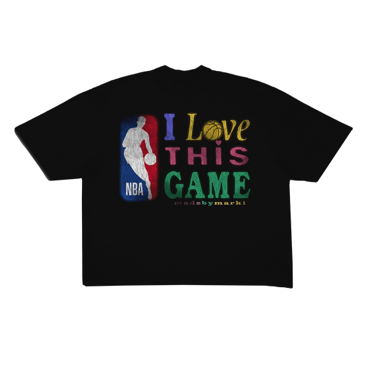 Black i love this game Tee (ready to ship) )