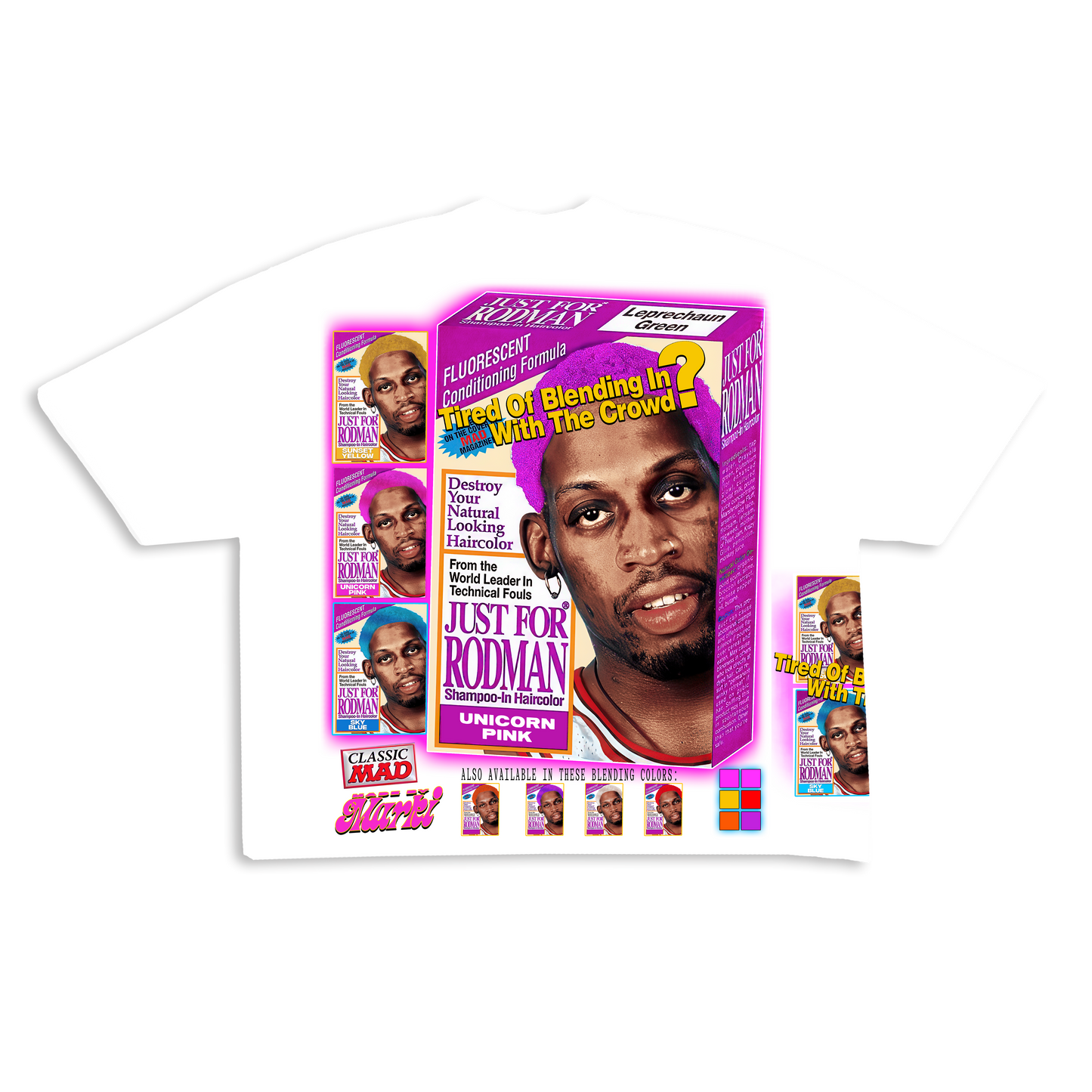 Pink Dennis Rodman Hairdye Tee (ready to ship)