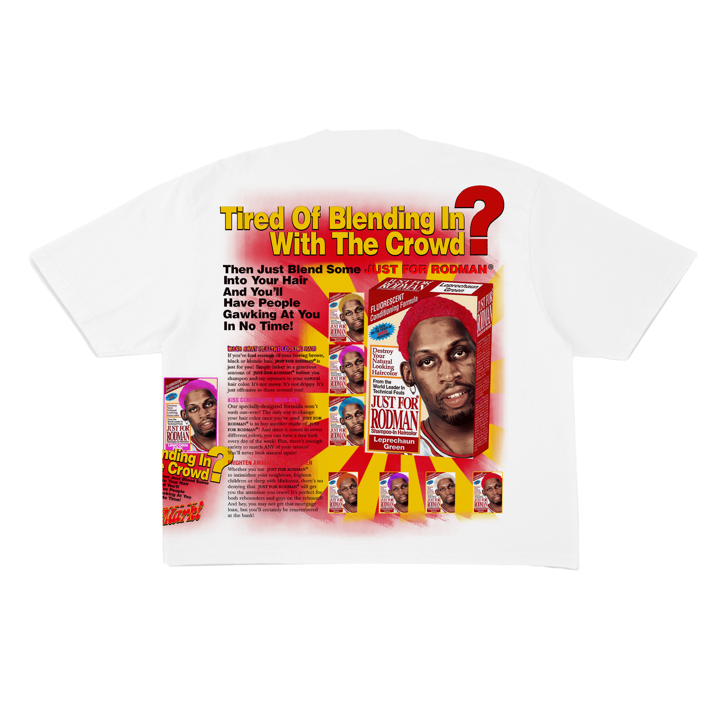 Red Dennis Rodman HairDye tee (ready to ship)
